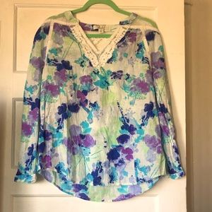 Caffe Marrakesh Watercolor Blouse